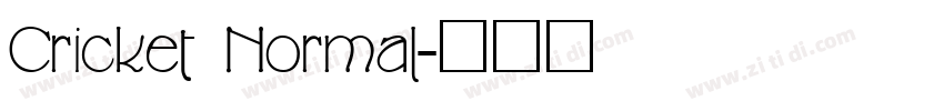 Cricket Normal字体转换